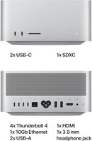 Apple Mac Studio 2022 (puce Apple M1 Max avec processeur à 10 cœurs et processeur graphique à 24 cœurs, 32 Go de RAM, SSD de 512 Go) - MJMV3VC/A