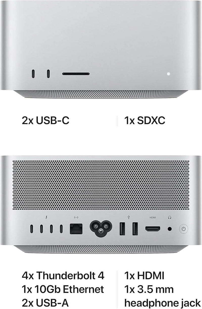 Apple Mac Studio 2022 (puce Apple M1 Max avec processeur à 10 cœurs et processeur graphique à 24 cœurs, 32 Go de RAM, SSD de 512 Go) - MJMV3VC/A