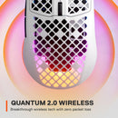 SteelSeries Aerox 3 2022 Edition 18000 DPI Bluetooth Optical Gaming Mouse - Snow