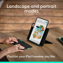 Logitech Flip Folio Keyboard Case for iPad Pro 11" (M4)/Air 11" (M2/M3)/iPad Air (5th Gen) - Graphite