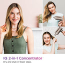Shark HD102C Blow Dryer HyperAIR Fast-Drying with IQ 2-in-1 Concentrator, Ionic, No Heat Damage, for All Hair Types, Stone - Bass Electronics
