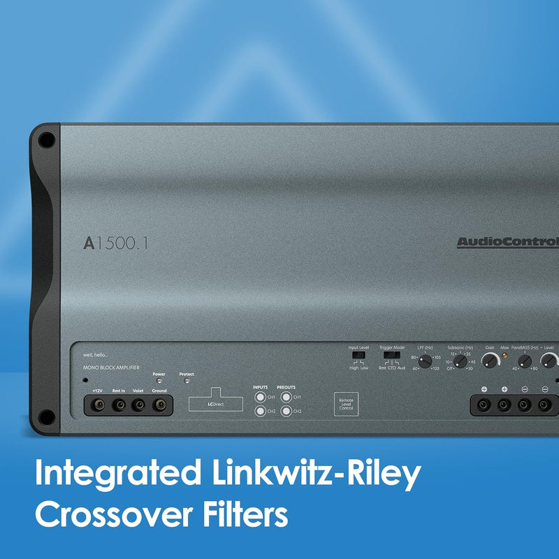 AudioControl A1500.1 Altitude Series mono subwoofer amplifier — 1500 watts RMS x 1 at 1.33 ohms
