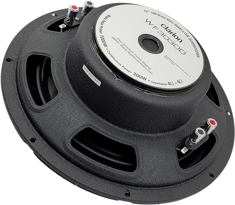 Clarion WF3030D 1000W 12" Dual 4-ohm Voice Coil Subwoofer