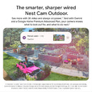 Google Nest Cam 2nd Gen Wired Outdoor Security Camera with 2K Video and Gemini - Snow