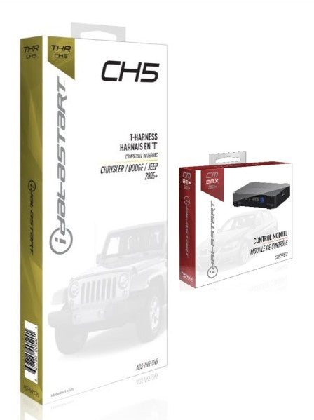 Système de démarrage à distance iDatastart CMCHXA0 pour certains véhicules Chrysler fabriqués à partir de 2005 — utilise un faisceau de câbles en T spécifique au véhicule (vendu séparément) 