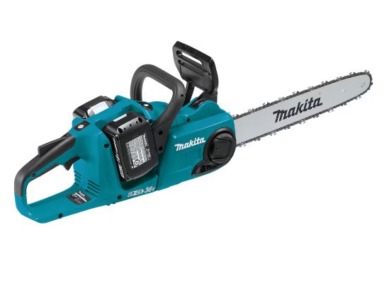 MAKITA 36V(18Vx2) LXT Lithium-Ion Brushless 16-inch Chainsaw Kit w/4 Batteries (4.0Ah) and Dual-Port Charger