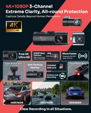 NEXIO M550Max_3ch 4K 3-Channel Dash Cam