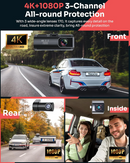 NEXIO M550Max_3ch 4K 3-Channel Dash Cam