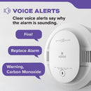 Kidde DETECT Combination Smoke & Carbon Monoxide Alarm, Hardwired with AA Backup Battery and Voice Alerts 30CUAR-VCA
