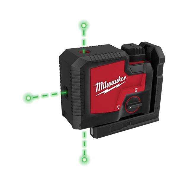 Milwaukee 3510-21 Tool Green 100 ft. 3-Point Rechargeable Laser Level with REDLITHIUM Lithium-Ion USB Battery and Charger
