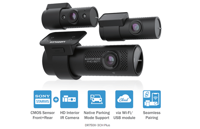 Blackvue DR750X-3CH-PLUS-32 Full HD Dash Cam - 3 Channel