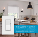 Lutron Diva Smart Dimmer Switch for Caseta Smart Lighting (DVRF-6L-WH-RC)