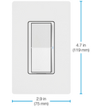 Lutron Claro Smart Switch for Caseta Smart Lighting (DVRF-5NS-WH-RC)