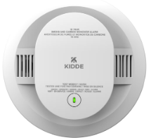 Détecteur combiné de fumée et de monoxyde de carbone Kidde DETECT, avec batterie de secours de 10 ans et alertes vocales 