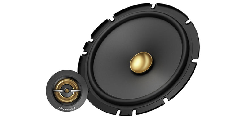 Pioneer TS‑A1601C A‑Series 6 ½″ 2‑Way Component Car Speakers – 350 W Peak / 80 W RMS – Pair