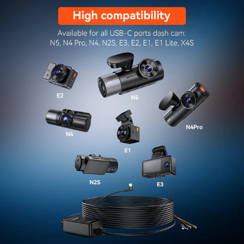 Vantrue VP05 - Direct Power Cable with Display Voltage Check and Low-Voltage Protection