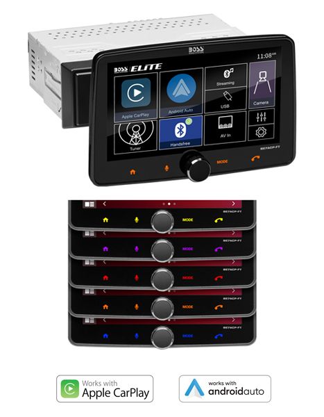 Boss 7" Single Din In-Dash Bluetooth Receiver with CarPlay and Android Auto (BVCP9700A-FL) Open Box