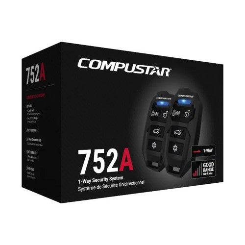 Compustar CS752-A 1 Way Car Alarm Security System Keyless Entry