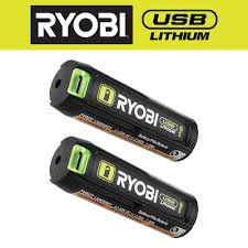 RYOBI USB Lithium 2.0 Ah Rechargeable Battery (2-Pack) - FVB202