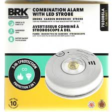 BRK 7030BSLA 3 in1 SMOKE/CO ALARM with LED STROBE 120V Strobe Light & Combo