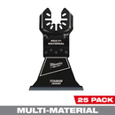 Lames multi-outils bimétalliques multi-matériaux MILWAUKEE 49-25-1248 OPEN-LOK™ 2-1/2" TITANIUM CHARGED™ 25PK 