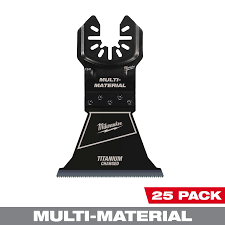 MILWAUKEE 49-25-1248 OPEN-LOK™ 2-1/2" TITANIUM CHARGED™ Bi-Metal Multi-Material Multi-Tool Blades 25PK