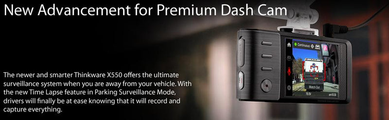 Thinkware TW-X550 Full Hd Dash Cam W/ Sony Exmor Sensor & 32GB Memory Card