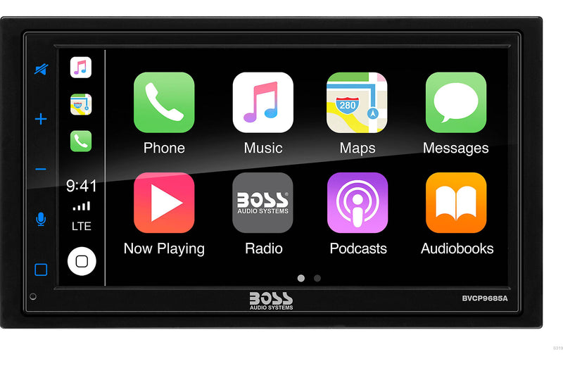 Boss BVCP9685A Double Din In-Dash Bluetooth Receiver with CarPlay and Android Auto