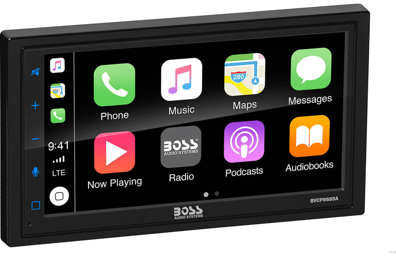 Boss BVCP9685A Double Din In-Dash Bluetooth Receiver with CarPlay and Android Auto