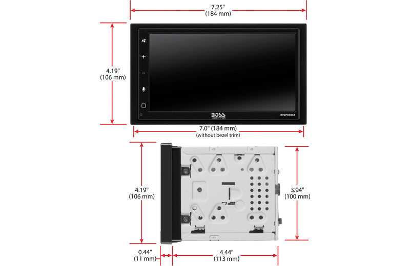 Boss BVCP9685A Double Din In-Dash Bluetooth Receiver with CarPlay and Android Auto