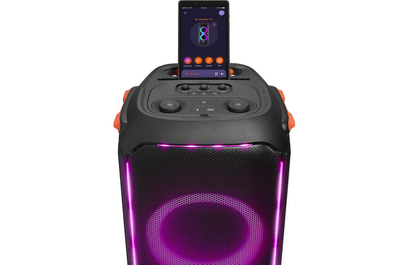 JBL Partybox 710 Splashproof Bluetooth Wireless Party Speaker with light display - Black