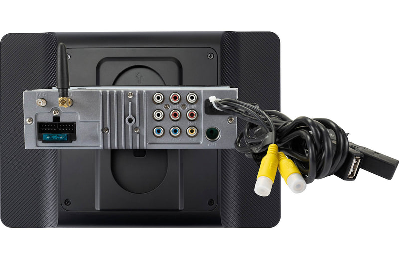 Jensen CAR1013 10.1” Floating Touchscreen Car Stereo – Apple CarPlay, Android Auto, Bluetooth, and Rear Camera Input