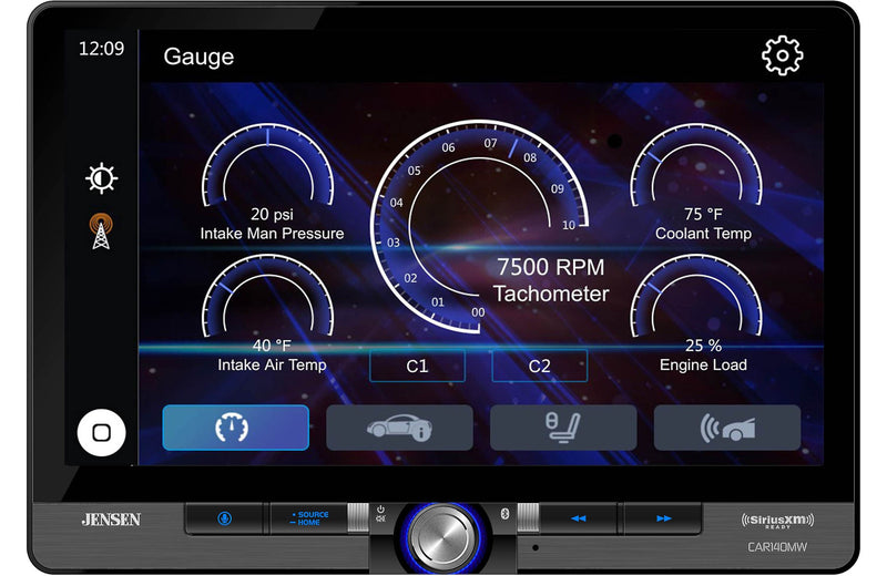 Jensen CAR140MW Digital Media Car Stereo – Bluetooth, USB, MP3, AM/FM Radio, and Shallow Mount Design