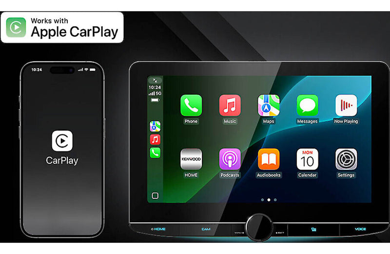 Récepteur multimédia numérique Kenwood DMX1057XR 10,1" Apple CarPlay et Android Auto compatible SriusXM 