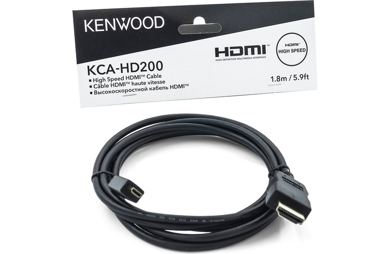 Kenwood KCA-HD200 HDMI (Type-A) to micro HDMI (Type-D) Cable (1.8-meter/5.9-feet)