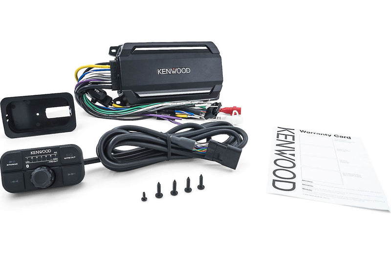 Kenwood KAC-M5024BT Compact 4-channel powersports/marine amplifier with Bluetooth® connectivity — 50 watts RMS x 4