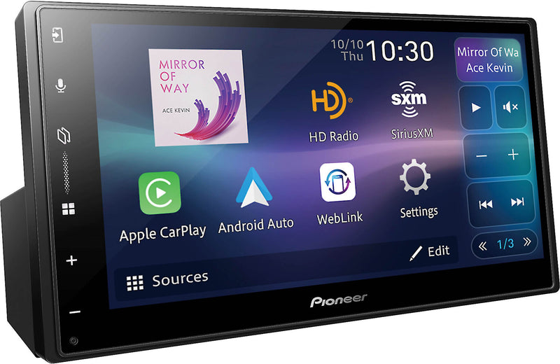 Pioneer DMH-2000NEX – 6.8" Touchscreen Digital Multimedia Receiver with Apple CarPlay, Android Auto & Bluetooth