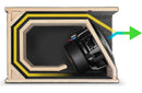 JL Audio HO110-W6v3 Ported H.O. Wedge™ Enclosure with One 10" W6v3 Subwoofer