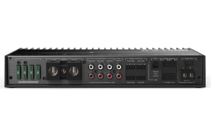 AudioControl D-5.1300 D Series 5-channel car amplifier with digital signal processing — 100 watts RMS x 4 at 4 ohms + 500 watts RMS x 1 at 2 ohms