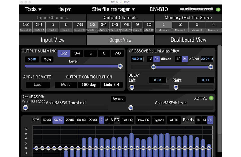 AudioControl DM-810 Digital Signal Processor DSP with 8 inputs and 10 outputs