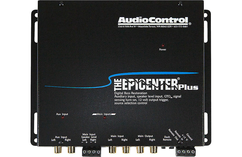 The Epicenter® Plus by AudioControl Bass restoration processor plus auxiliary input (Black)
