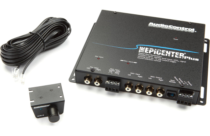 The Epicenter® Plus by AudioControl Bass restoration processor plus auxiliary input (Black)