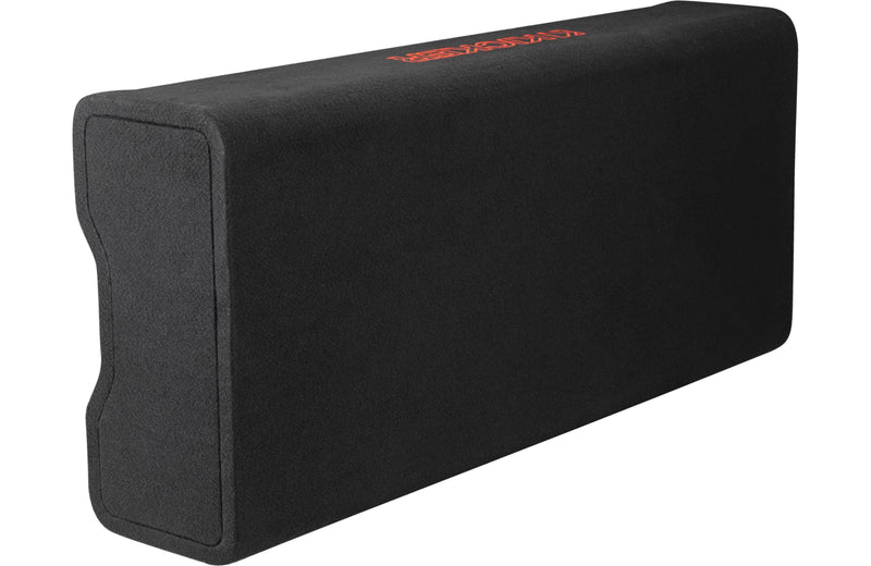 Kicker 49DL7TDF122 2400W Sealed downward-firing enclosure with two L7T 12" shallow-mount square subwoofers