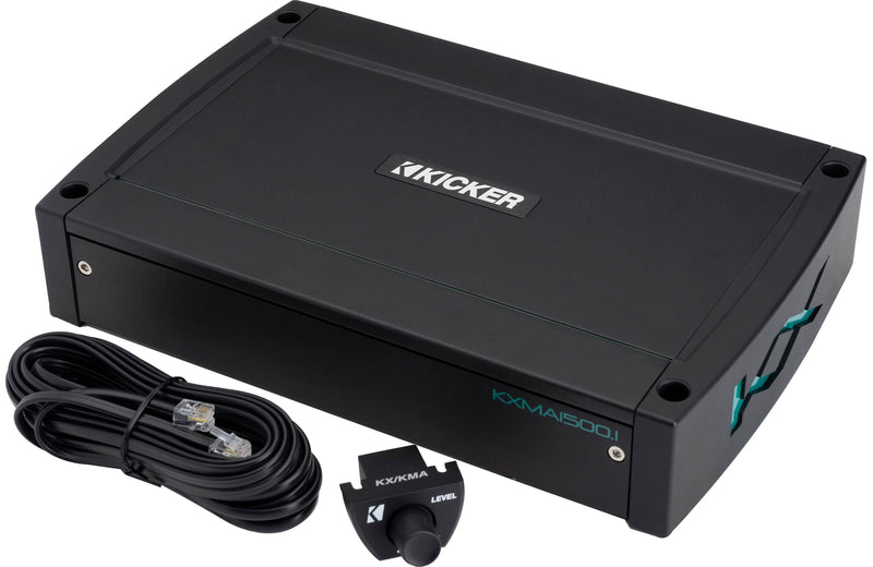 Kicker 51KXMA1500.1 Mono marine subwoofer amplifier — 1500 watts RMS x 1 at 1 ohm