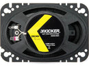 Kicker 43DSC4604  4x6-Inch (100x160mm) Coaxial Speakers, 4Ω (Open Box)