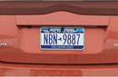 License-plate-mount backup camera with parking lines