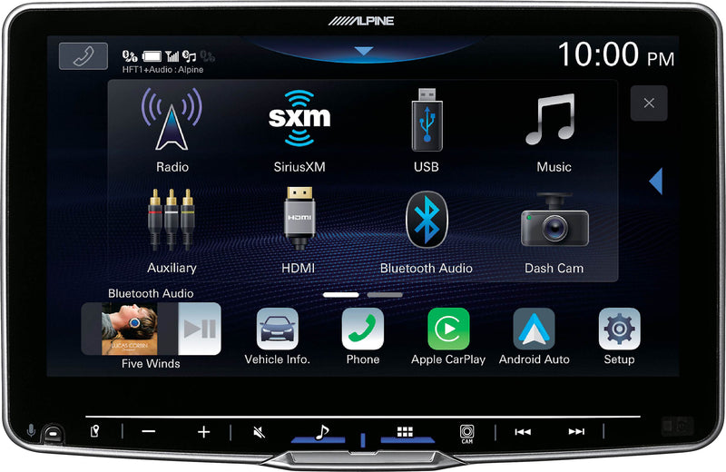 Alpine Halo9 iLX-F509 Digital multimedia receiver — a 9" touchscreen that fits in a DIN dash opening (does not play discs)