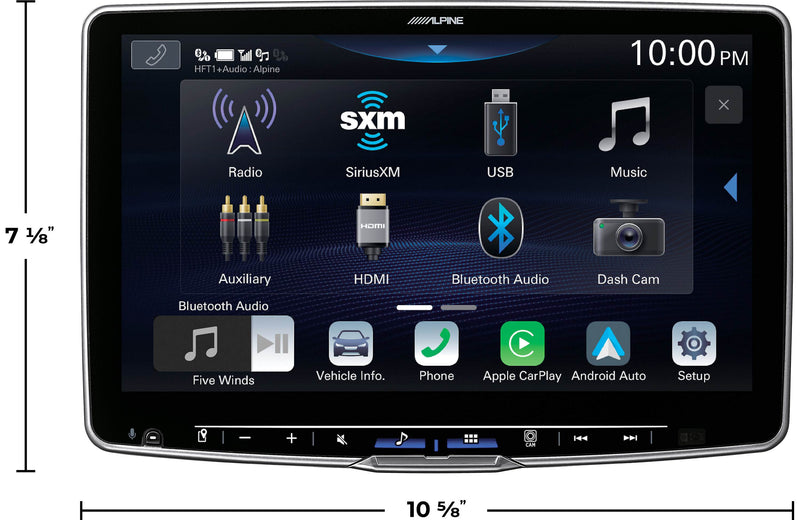 Alpine Halo11 iLX-F511 Digital multimedia receiver — an 11" touchscreen that fits in a DIN dash opening (does not play discs)