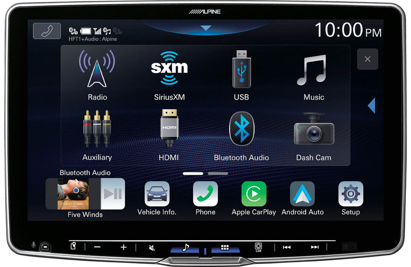 Alpine Halo11 iLX-F511 Digital multimedia receiver — an 11" touchscreen that fits in a DIN dash opening (does not play discs)