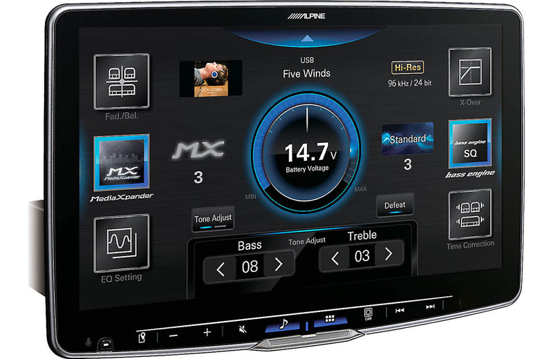 Alpine Halo11 iLX-F511 Digital multimedia receiver — an 11" touchscreen that fits in a DIN dash opening (does not play discs)